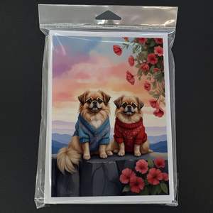 Pekingese การ์ดอวยพร A7สองหัวใจแปลกๆแพ็คการ์ดเปล่า8ใบพร้อม5x7ขนาดซองจดหมาย - Product Image 3
