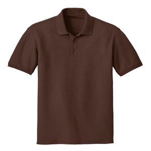 Chemise brodée pour homme en jersey 100 % coton, coupe classique, respirante, manches courtes, logo frontal, décontractée et élégante - Product Image 1