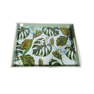 Bandeja de servicio de ratán hecha en Vietnam al por mayor con bandejas decorativas de pintura de laca - Product Image 6