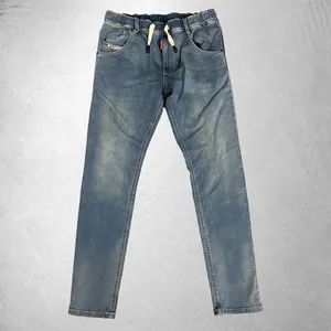 Jean Jogger en Denim Lavé Bleu Clair à Cordon de Serrage pour Homme – Pantalon Décontracté Toutes Saisons - Product Image 1