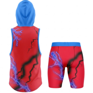 Uniformes de football américain personnalisés en gros 7v7 en Spandex/Polyester respirant, ensembles courts unisexes pour adultes avec motif 3D thermocollé sur le devant - Product Image 5
