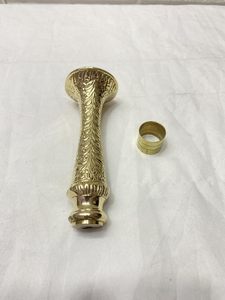 Empuñadura de Bastón de Latón Sólido Moderna, Punta de Bastón de Latón Personalizada OEM de 5 Pulgadas, Fabricante Mayorista de Piezas para Bastones de Uso Exterior - Product Image 3