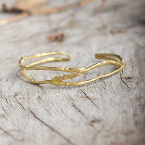 Organic Golden <b>Bracelet</b> for Women with Unique Design - Product Image 1