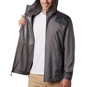 Veste coupe-vent matelassée en toile pour homme, haute qualité, personnalisable, col montant, respirante, écologique, pour l'extérieur et l'hiver, vente en gros - Product Image 4
