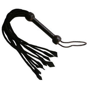 Fouet en cuir végétalien avec pompons doux, design élégant et prise en main équilibrée pour le cosplay, les jeux de rôle en chambre et les jeux équestres - Product Image 1