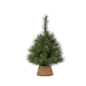 Natural Water Hyacinth Christmas <b>Tree</b> <b>Stand</b> Cover Handwoven Cone <b>Tree</b> Collar for Holiday Decoration - Product Image 2