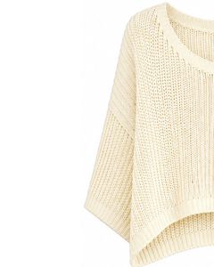 Pull court tricoté surdimensionné personnalisé pour femme, coupe ample, manches courtes, léger, respirant, décontracté, tendance, pour l'été - Product Image 3