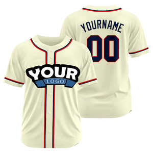 Maillot de baseball personnalisé pour homme, vert crème, manches courtes, fermeture boutonnée, respirant, uniforme d'équipe avec impression de logo, design 2026 - Product Image 3