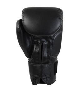 Guantes de Boxeo de Cuero con Cordones, Protección Completa para los Dedos, Equipo de Entrenamiento Profesional para Adultos, Color Negro - Product Image 3
