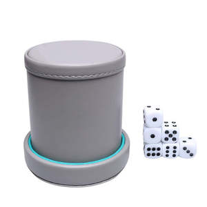 High Quality <b>Dice</b> Cup Luxury PU Leather Double <b>Dice</b> Cup Custom Logo <b>Game</b> - Product Image 5