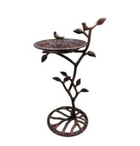 Solar Glass Hummingbird Bird <b>Bath</b> Stake Blue Floral Design <b>Lighted</b> Outdoor Garden Birdbath Wild Bird Feeder Landscape Yard Art - Product Image 2