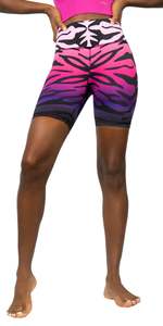 Shorts Activewear Femme Taille Basse Imprimé Floral Séchage Rapide Coton Spandex Coupe Droite Tricoté avec Cordon de Serrage - Product Image 2