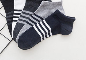 Calcetines Casuales de Algodón para Hombre, Ecológicos, Transpirables, Antibacterianos, Antideslizantes, de Tubo Corto, Tejido de Malla Fina, para Otoño, Venta al Por Mayor - Product Image 5