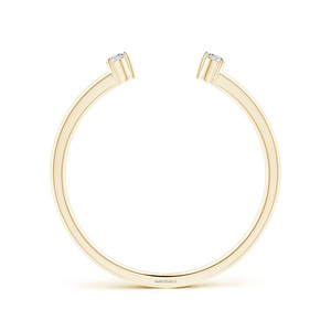 Anillo de Compromiso y Boda de Lujo con Dos Diamantes Redondos Cultivados en Laboratorio, en Oro de 10K, 14K, 18K, Plata 925, 935, Chapado en Rodio - Product Image 4