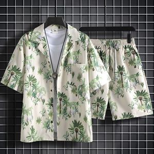 รองรับการปรับแต่งเสื้อยืดแขนสั้นลำลองเท่ๆ สำหรับผู้ชาย ลายพิมพ์แฟชั่นชายหาด ชุดเซ็ตสองชิ้นเสื้อและกางเกงขาสั้นสำหรับคู่รัก - Product Image 2