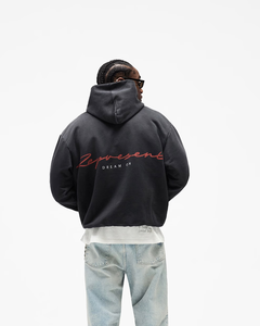 Sudadera con Capucha Gráfica Extra Grande Personalizada OEM para Hombre, de Algodón Grueso, Estilo Vintage Lavado, Streetwear - Product Image 4
