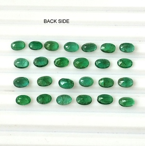 Émeraude calibrée 11,50 carats, naturelle du Zambie, taille ovale 6x4 mm, facettée, pierre précieuse translucide, lot de 25 pièces pour bracelet tennis - Product Image 4