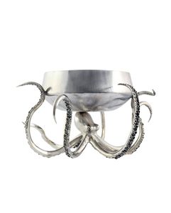 Bol en aluminium haut de gamme en forme de pieuvre pour décoration intérieure de luxe, centre de table, thème nautique, présentation artistique - Product Image 2