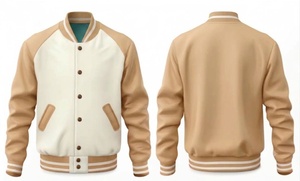 Veste universitaire en laine et cuir de qualité supérieure, patch en chenille 3D personnalisé, veste Letterman, vente en gros sur le marché américain - Product Image 6