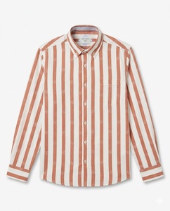 เสื้อเชิ้ตผ้าฝ้าย 100% ลายทางสไตล์คลาสสิค ใส่สบาย ระบายอากาศดี เหมาะสำหรับฤดูร้อน แบบติดกระดุม ODM - Product Image 4