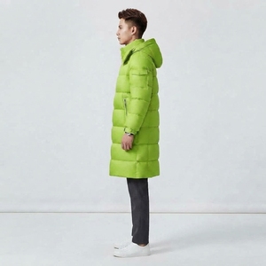 Manteau long matelassé pour homme, veste d'hiver chaude avec poches zippées, col montant, vêtements décontractés pour l'extérieur - Product Image 2