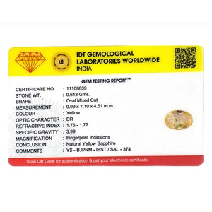 Premium 3.09 Ct Oval Cut Yellow Sapphire Loose Gemstone for Fine Jewelry - Product Image 4