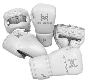 Conjunto de entrenamiento de boxeo personalizado Hit N Move con guantes elegantes, protector de cabeza y protector de ingle para práctica de sparring profesional - Product Image 3