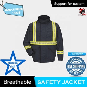 Chaqueta de Seguridad de Alta Visibilidad, Poliéster Antidesgarro, Reflectante, Industrial, de Manga Larga, Unisex, para Trabajo en Exteriores, Triple Capa - Product Image 6