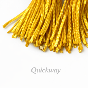 Banda Tricolor Personalizada Roja, Blanca y Azul con Borlas Metálicas Doradas, Banda Ceremonial - Product Image 6