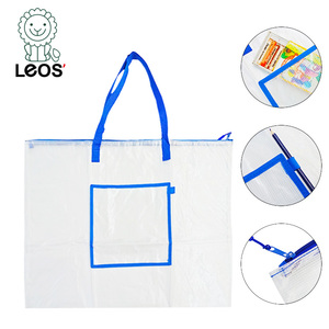 <b>Large</b> Translucent PVC Art Portfolio <b>Storage</b> Tote <b>Bag</b> for Painting Bulletin Sketching Board Filing Product - Product Image 2