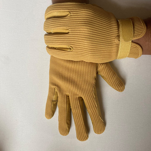 Guantes de equitación de cuero para exteriores, producto de color sólido, transpirables, guantes de protección ecuestre. - Product Image 4