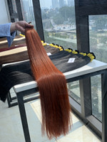 Extensiones de Cabello Humano Virgen Natural Liso de Primera Calidad, Súper Doble, de Vietnam, Proveedor Confiable de NASA HAIR VIETNAM