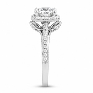 Premium Cushion Cut E Color Lab Diamond Engagement <b>Ring</b> 925 <b>silver</b> IGI Certified unisex <b>Solitaire</b> Fine Jewelry - Product Image 2