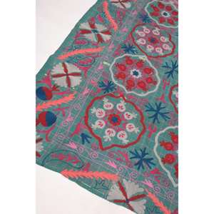 Boho Kantha Suzani Embroidered <b>Quilt</b> Handmade Vintage Cotton Floral Bedspread Indian <b>Throw</b> Blanket Eco-Friendly Washable Home - Product Image 4