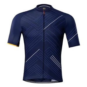 OEM High Quality Men's Cycling Jersey Custom Made Heat-Transfer Printing Breathable Active Stretch Unisex Cycling Jersey Sale - Product Image 5