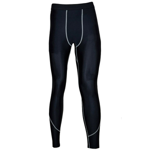 Pantalons de compression longs pour hommes adultes avec surpiqûres contrastées, leggings de yoga extensibles dans quatre directions sans couture - Product Image 1