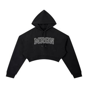 Sudadera con Capucha Corta de Invierno para Mujer, con Logotipo Personalizado de la Mejor Calidad, con Cordones, Secado Rápido, Color Sólido - Product Image 1