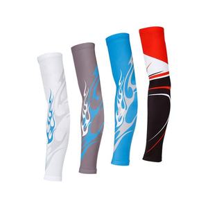 Manchons de cyclisme unisexes blancs, protection anti-UV, sans coutures, en spandex et polyester, pour adultes, équipement de sport d'extérieur - Product Image 6