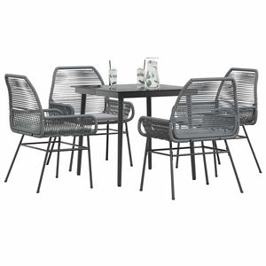 Ensemble de salle à manger de jardin gris - Product Image 1