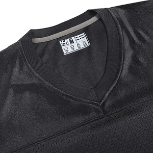 Maillot de football unisexe à col en V en maille, manches longues, respirant, en polyester, vêtement de sport pour adulte, coupe régulière, personnalisable sur le devant, séchage rapide - Product Image 3