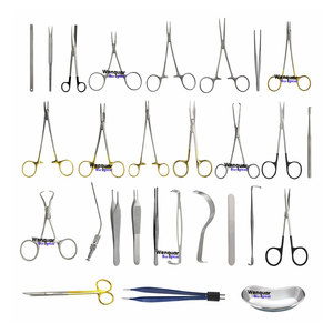 Juego de 48 Instrumentos Quirúrgicos Manuales para Implantes Mamarios, Instrumentos Médicos Reutilizables de Acero Inoxidable, Juego de Cirugía Plástica - Product Image 1