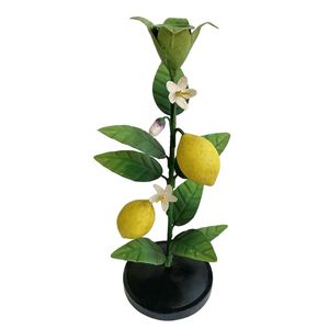 Metal Lemon <b>Tree</b> Candelabra <b>Tabletop</b> T-Light Candle Holder Wholesale Italian Style Floral Citrus Candelabras Centerpiece Decor - Product Image 2