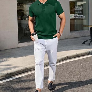 Chemises décontractées personnalisées pour hommes en toile unie 100 % polyester/coton, anti-plis, imprimées numériquement, grandes tailles - Product Image 2