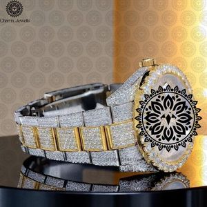 Charm Jewells Luxury Stainless Steel <b>Watch</b> <b>Diamond</b> Bezel Analog Dial Sapphire Crystal Folding Clasp 40mm Unisex - Product Image 3
