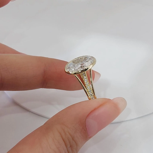 2.5 Carat Oval Cut Natural Diamond Engagement <b>Ring</b> 18K Solid Gold Classic Women's Jewelry GIA Certified - Product Image 2