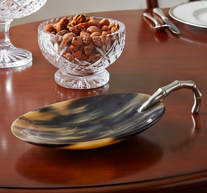 Cuenco de cuerno pulido de lujo, elegante vajilla artesanal de cuerno natural para servir bocadillos, para comedor, cocina y como regalo. - Product Image 5