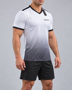 Maillot de football pour homme Claw Intl, col en V, manches courtes, sublimation géométrique, polyester respirant - Product Image 2