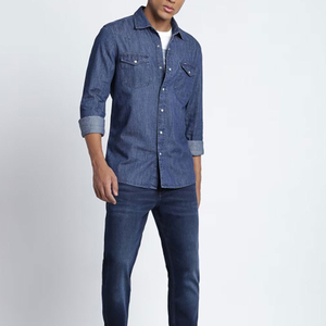 Camisa de Mezclilla Vintage para Hombre, Fabricada en Pakistán, 100% Algodón, Alta Calidad, Estilo Casual de Verano, Último Precio, Nueva Llegada - Product Image 3