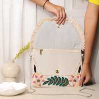 Pochette de soirée Potli brodée de perles florales de haute qualité, faite à la main, style ethnique, pour mariée, pour femmes, pour mariage et fête