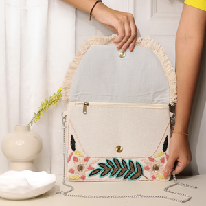 Designer High Quality Floral Beaded Embroidery <b>Potli</b> <b>Clutch</b> <b>Bag</b> Handmade Ethnic <b>Bridal</b> Purse for Ladies Wedding Party - Product Image 3